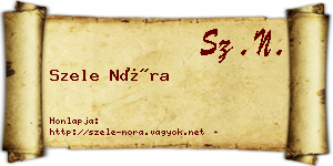 Szele Nóra névjegykártya